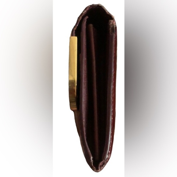 Louis Vuitton Sarah Wallet Rossmore Rouge Fauviste Vernis Portefeuille Gold Trim - Picture 7 of 16